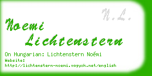 noemi lichtenstern business card